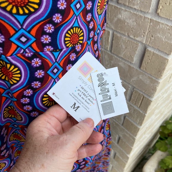 Medium lularoe gorgeous print maxi/ strapless sundress - Picture 2 of 3